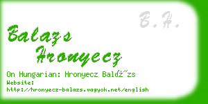 balazs hronyecz business card